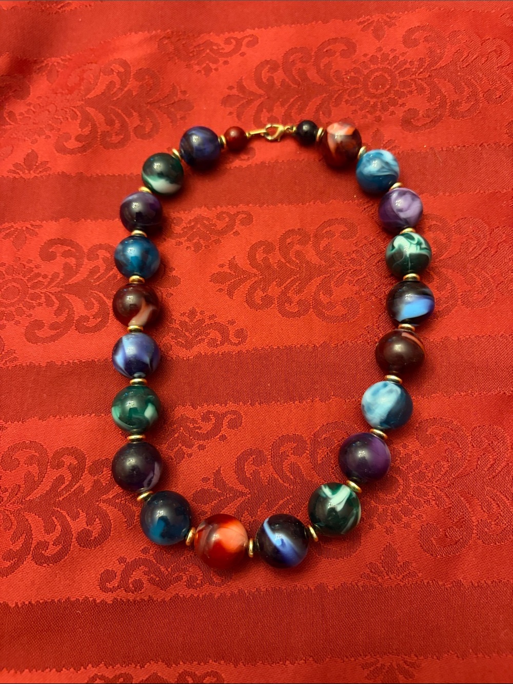 Multicolor Bead Statement Necklace - Elegant Beaded Jewelry